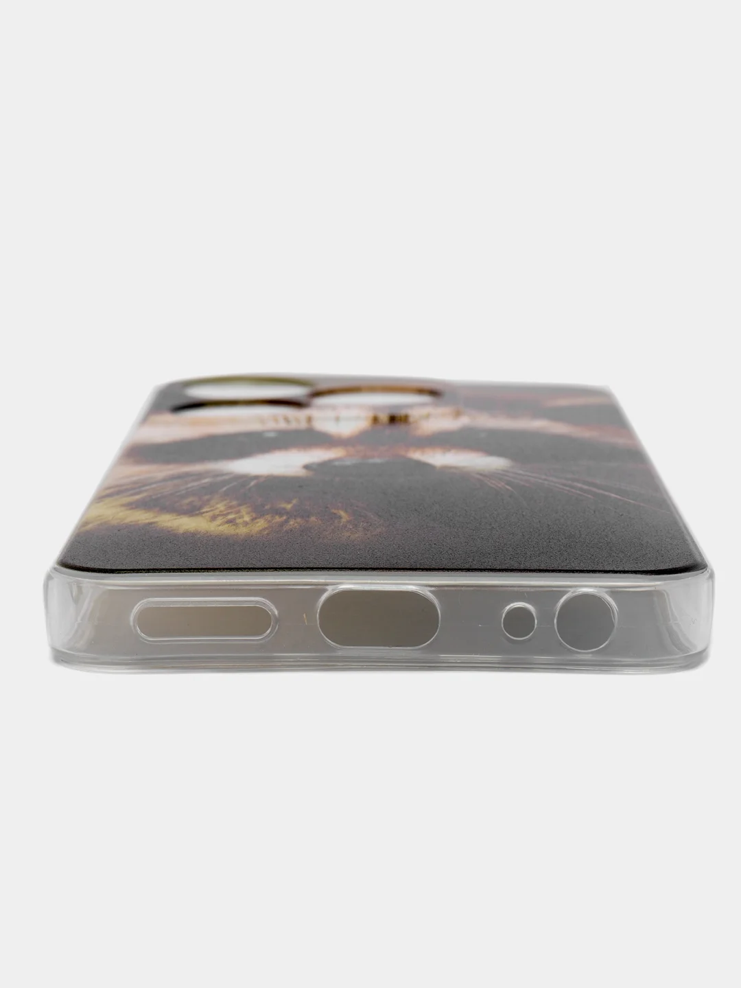 Коричневый чехол на Tecno Spark 10/10C (Текно Спарк 10/10С), прозрачный, с рисунком, защита камеры