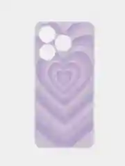 Лавандовый чехол на Tecno Spark 10/10C (Текно Спарк 10/10С), прозрачный, с рисунком, защита камеры