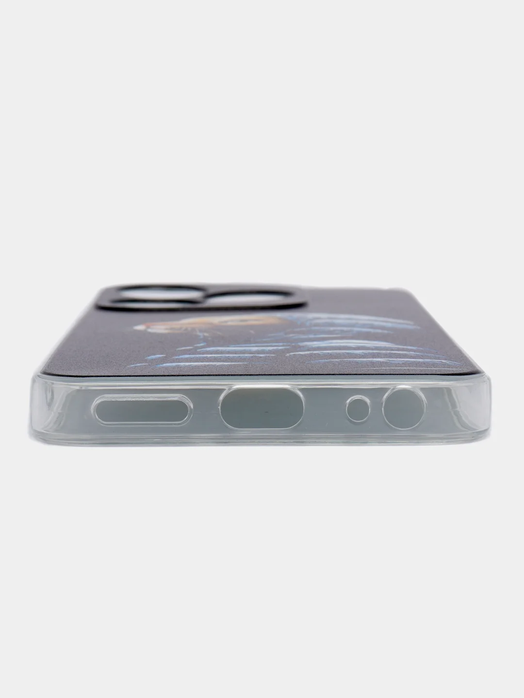 Фуксия чехол на Tecno Spark 10/10C (Текно Спарк 10/10С), прозрачный, с рисунком, защита камеры