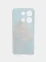 Светло-коричневый чехол для Infinix Note 30i (Инфиникс Нот 30и), прозрачный, с рисунком, защита камеры