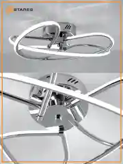 Люстра потолочная светодиодная без пульта Estares LIANA MONO 70W 4000К хром,до 20 кв.м