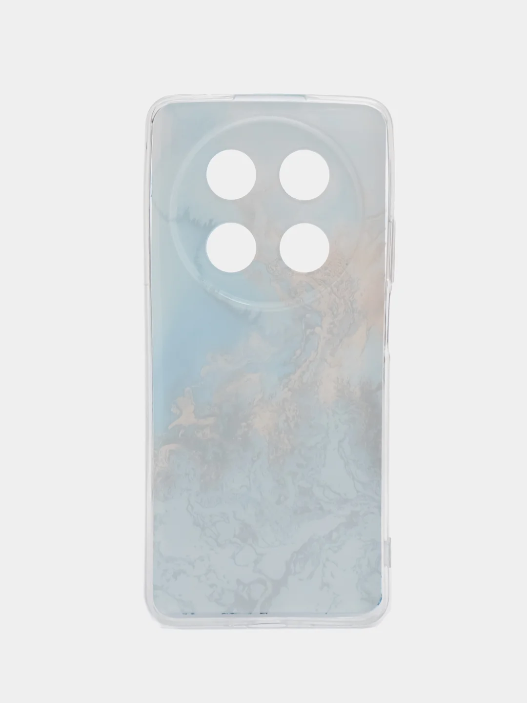 Бирюзовый чехол на Huawei Nova 12i / Хуавей Нова 12i прозрачный, с рисунком, защита камеры