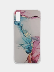 Силиконовый чехол на Apple iPhone X/XS / Айфон X/XS прозрачный, с рисунком, защита камеры