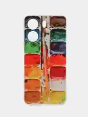 Бордовый силиконовый чехол на Xiaomi Redmi 13C/Poco C65 (Сяоми Редми 13C/Поко С65), с рисунком