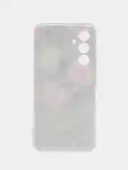 Кораллово-розовый силиконовый чехол на Samsung Galaxy A54 5G / Самсунг A54 прозрачный, с рисунком