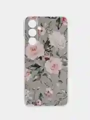 Кораллово-розовый силиконовый чехол на Samsung Galaxy A54 5G / Самсунг A54 прозрачный, с рисунком