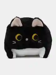 Черный мягкая игрушка Котокуб плюшевый, кот куб квадратный, подушка, кот котик глазастик