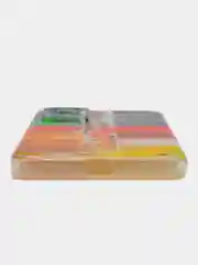 Бордовый чехол прозрачный на Xiaomi Redmi Note 12S (Сяоми Редми Нот 12S), с рисунком, защита камеры