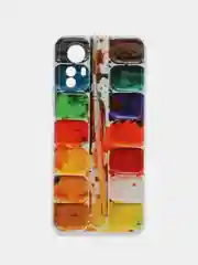 Бордовый чехол прозрачный на Xiaomi Redmi Note 12S (Сяоми Редми Нот 12S), с рисунком, защита камеры