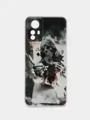 Песочный хаки чехол прозрачный на Xiaomi Redmi Note 12S (Сяоми Редми Нот 12S), с рисунком, защита камеры