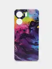 Пурпурный силиконовый чехол на Xiaomi Redmi 13C/Poco C65 (Сяоми Редми 13C/Поко С65), с рисунком