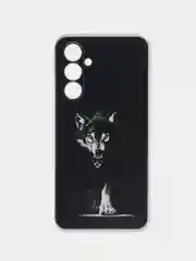 Серый меланж силиконовый чехол на Samsung Galaxy A54 5G / Самсунг A54 прозрачный, с рисунком
