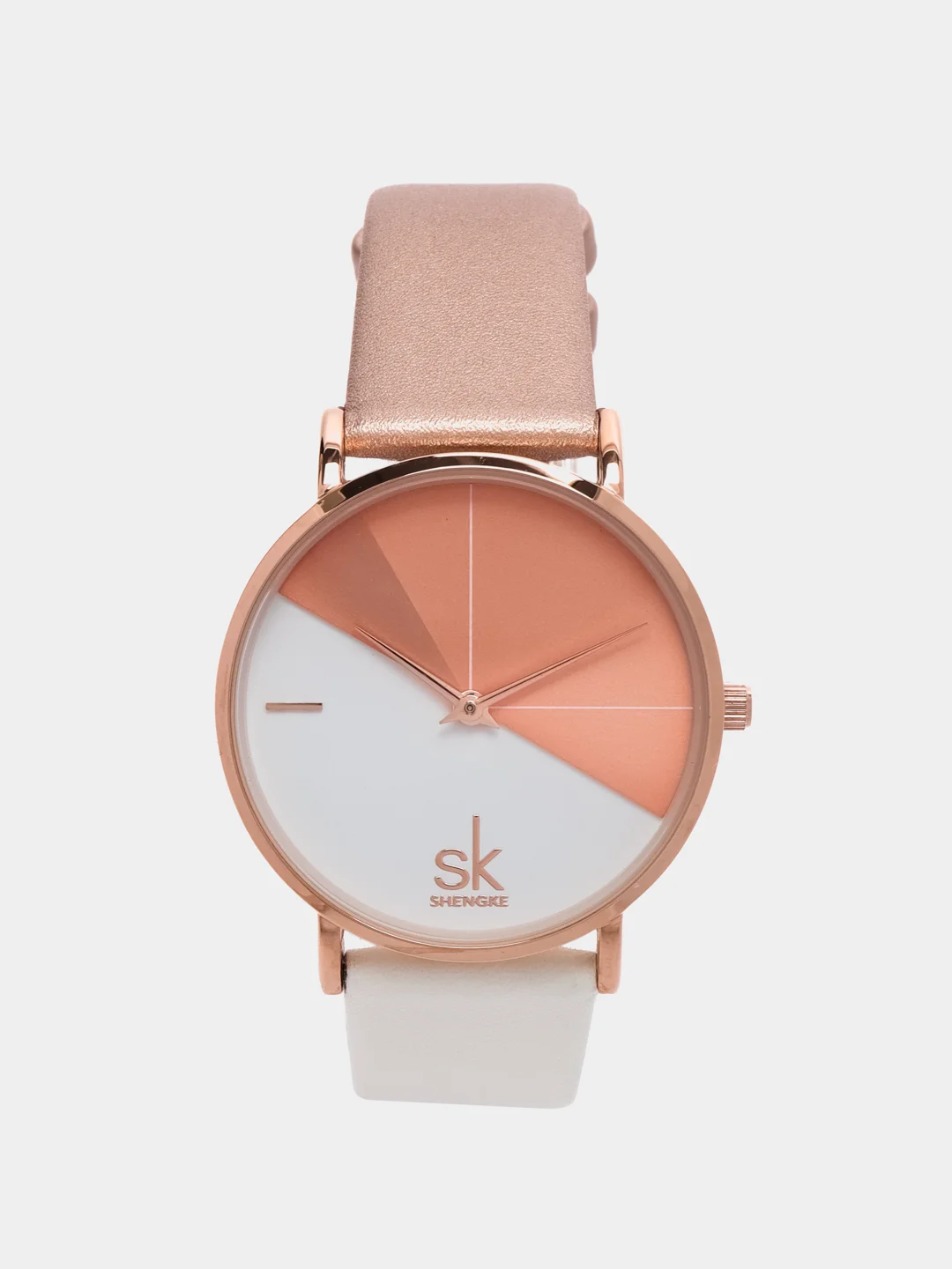 Коралловый меланж женские наручные кварцевые часы Shengke