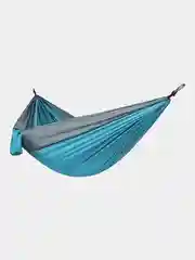 Синий гамак туристический складной, с креплениями