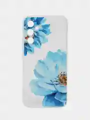 Лазурный чехол на Samsung Galaxy A34 5G (Самсунг A34), прозрачный, с рисунком, защита камеры