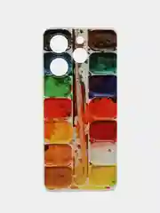 Бордовый чехол на Tecno Spark 10 Pro (Текно Спарк 10 Про), прозрачный, с рисунком, защита камеры