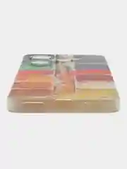 Бордовый чехол на Tecno Spark 10 Pro (Текно Спарк 10 Про), прозрачный, с рисунком, защита камеры