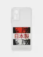 Алый чехол прозрачный на Xiaomi Redmi Note 12S (Сяоми Редми Нот 12S), с рисунком, защита камеры
