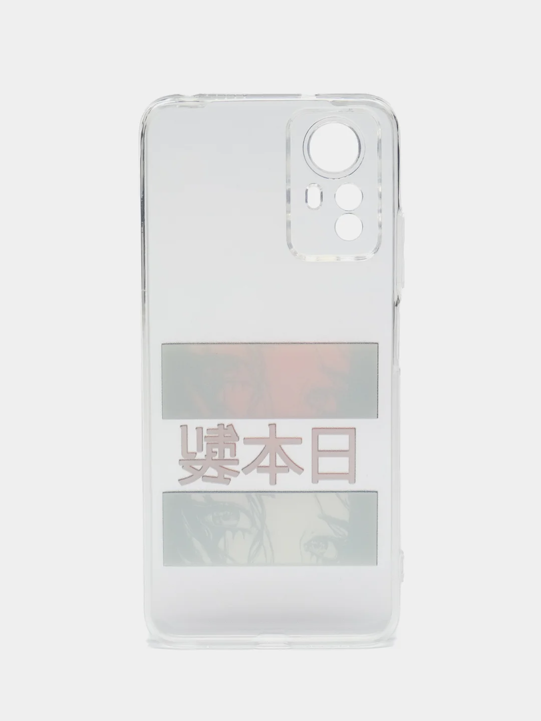 Алый чехол прозрачный на Xiaomi Redmi Note 12S (Сяоми Редми Нот 12S), с рисунком, защита камеры