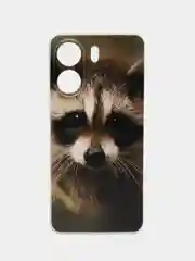 Коричневый силиконовый чехол на Xiaomi Redmi 13C/Poco C65 (Сяоми Редми 13C/Поко С65), с рисунком