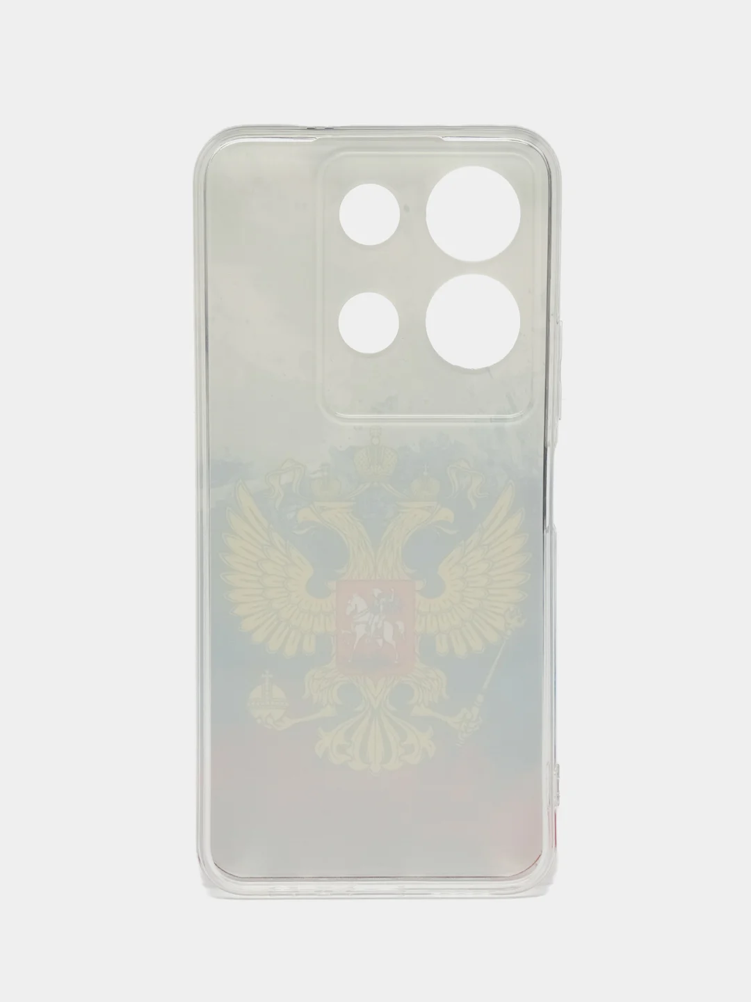 Синий чехол для Infinix Note 30i (Инфиникс Нот 30и), прозрачный, с рисунком, защита камеры