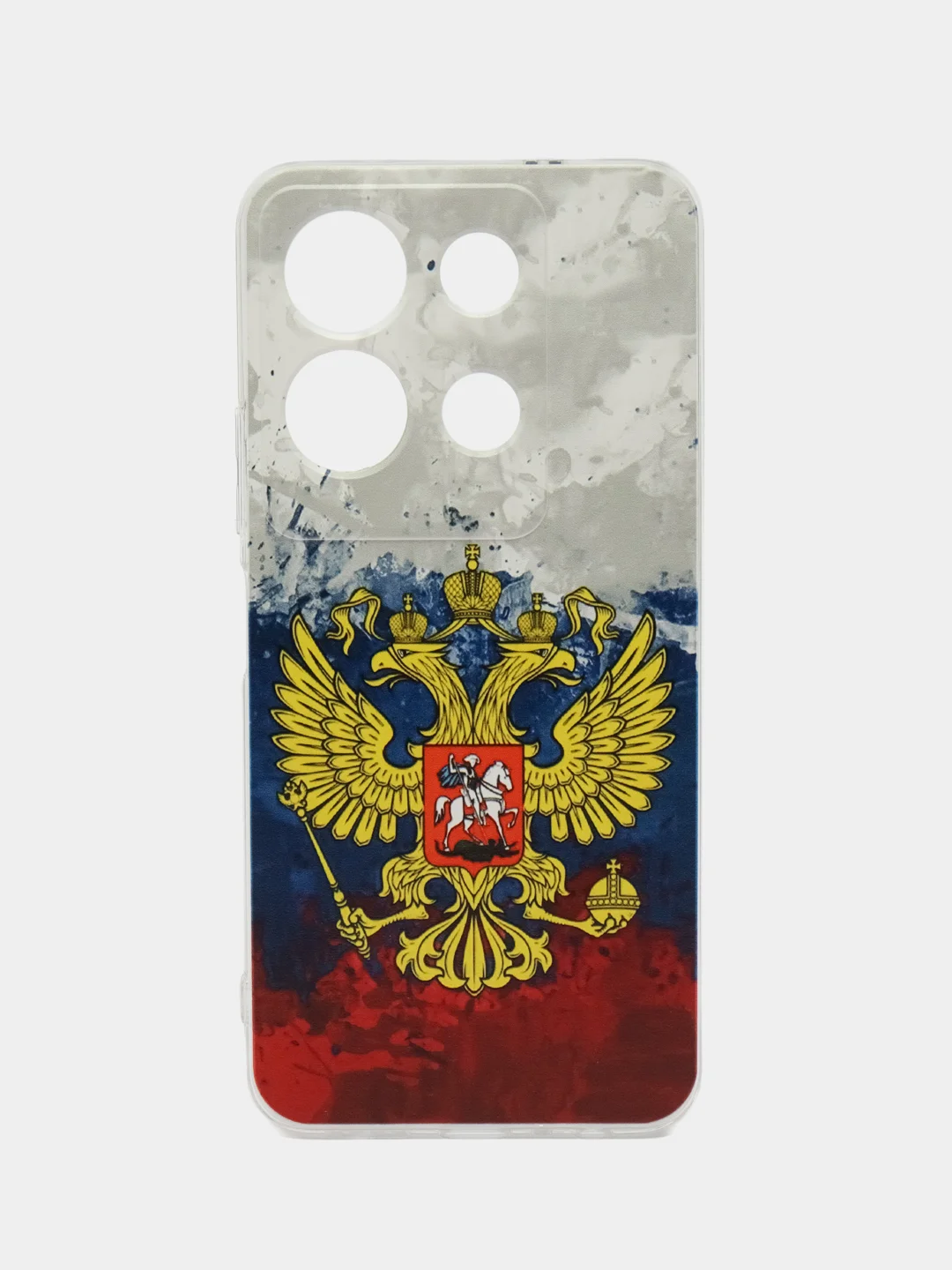 Синий чехол для Infinix Note 30i (Инфиникс Нот 30и), прозрачный, с рисунком, защита камеры