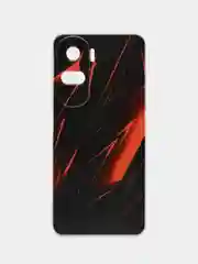 Красный силиконовый чехол на Honor 90 Lite (Хонор 90 Лайт), прозрачный, с рисунком