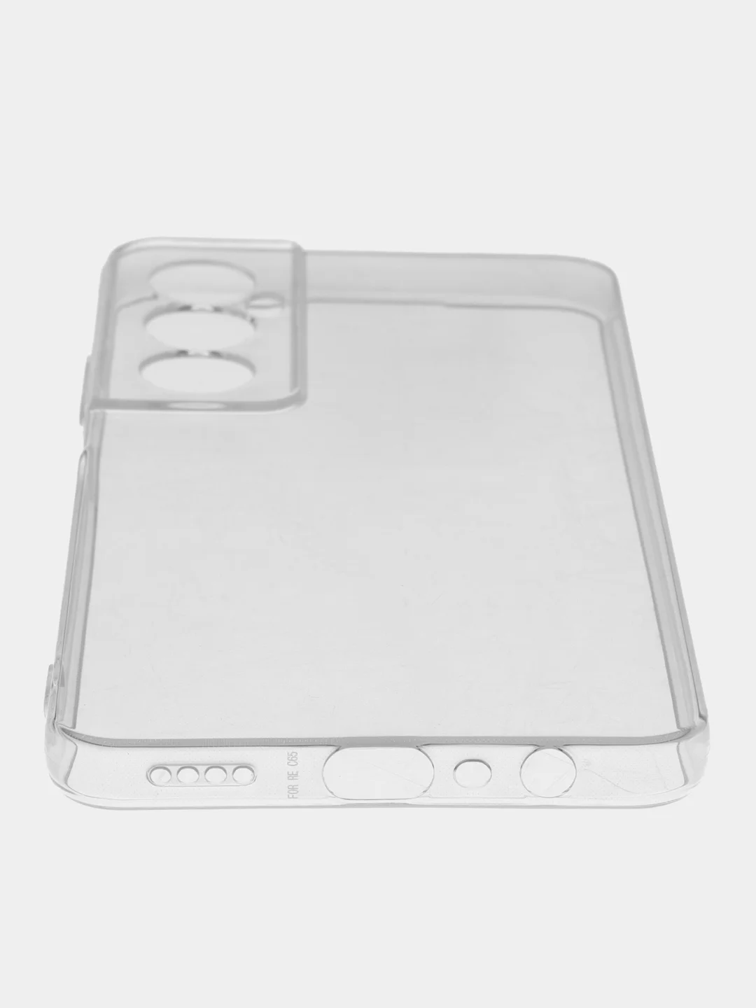 Прозрачный силиконовый чехол на Realme C65 / Реалми С65 прозрачный, с рисунком, защита камеры