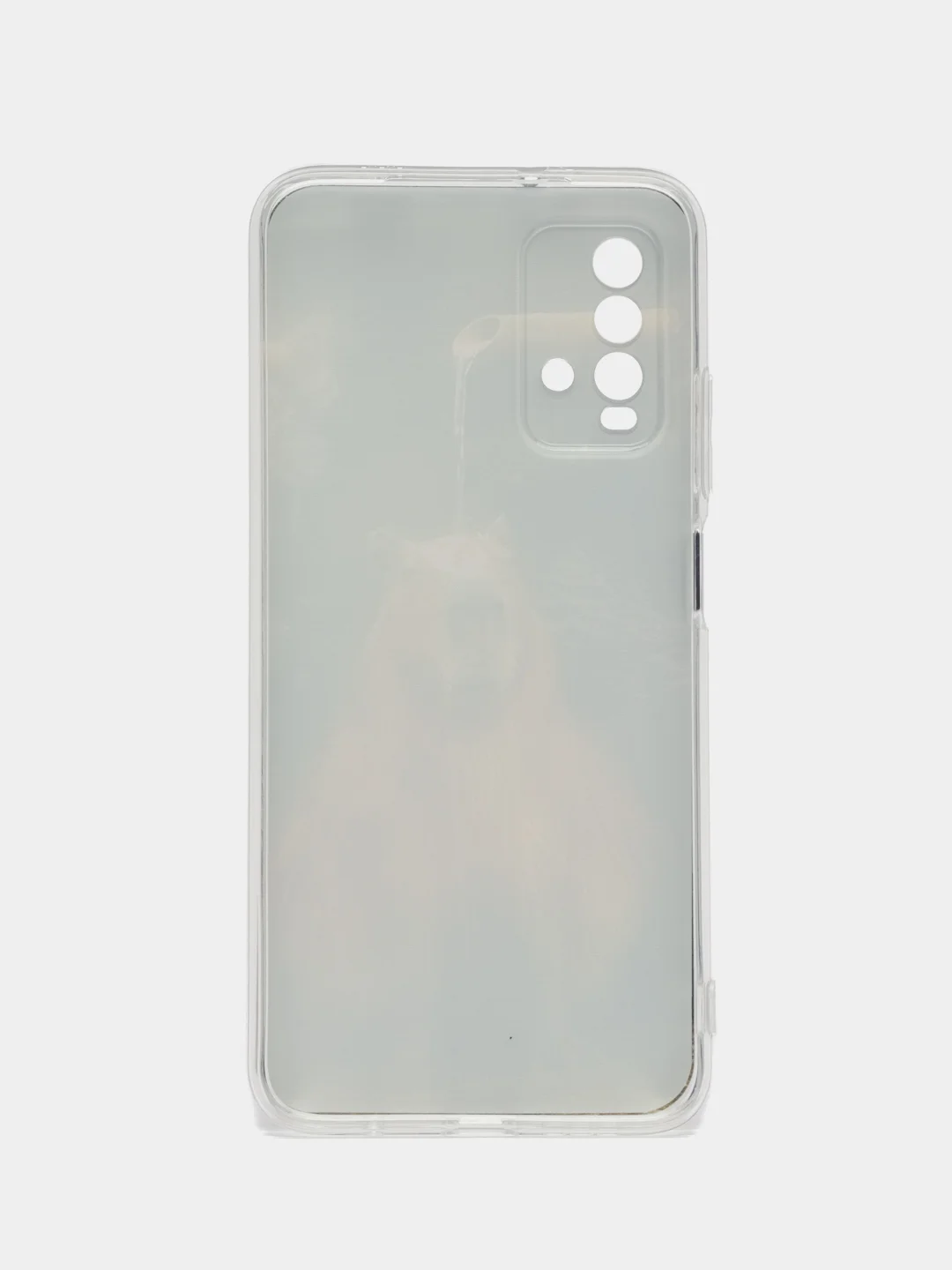 Коричневый силиконовый чехол на Xiaomi Redmi 9T / Редми 9Т прозрачный, с рисунком, защита камеры