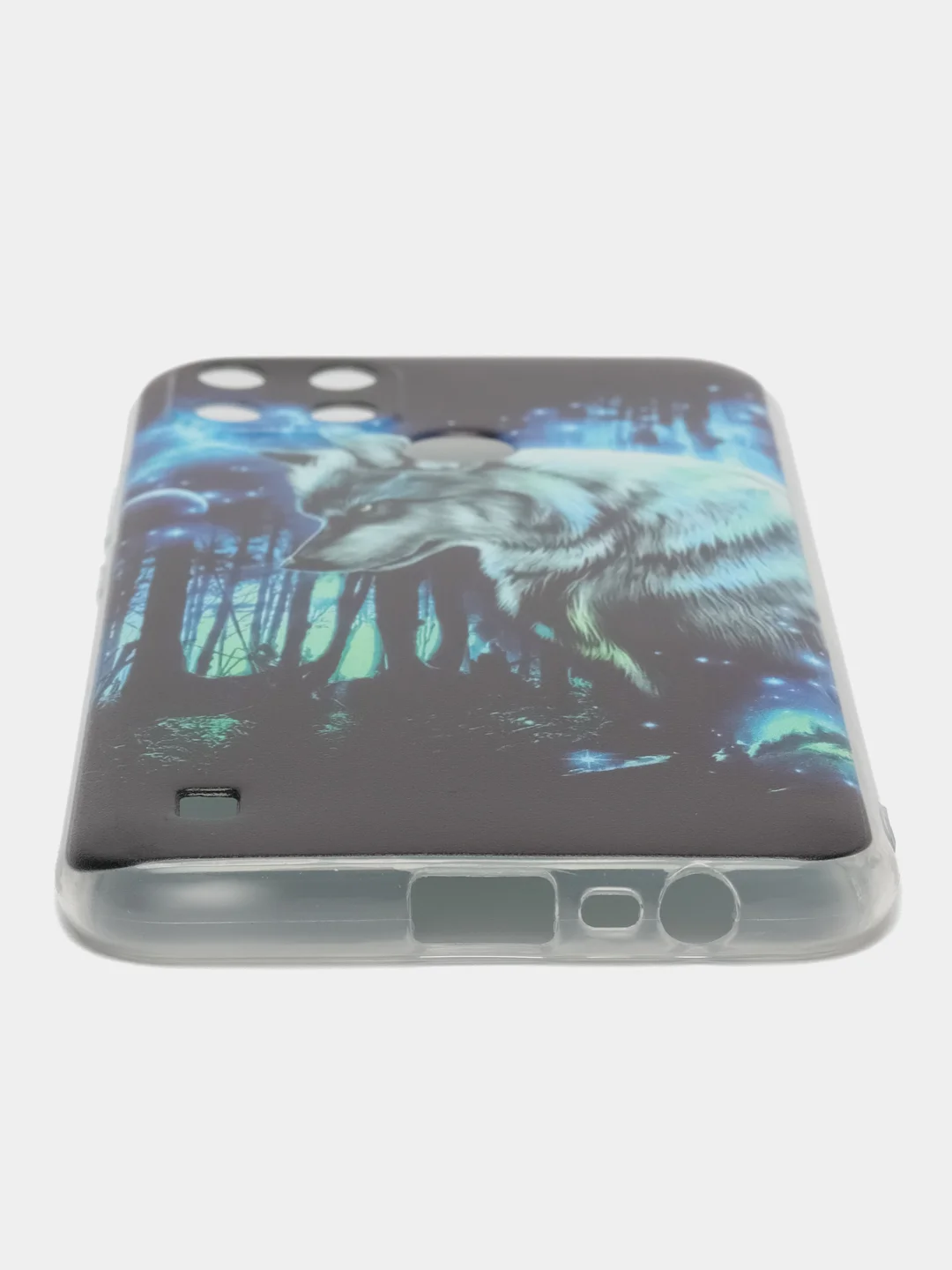 Синий чехол на Oppo Realme C21Y/C25Y / Реалми C21Y/C25Y прозрачный, с рисунком, защита камеры
