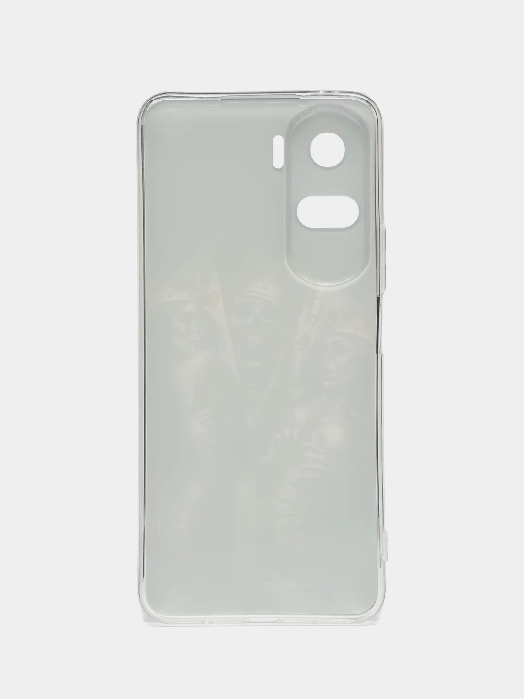Оливковый силиконовый чехол на Honor 90 Lite / Хонор 90 Лайт прозрачный, с рисунком, защита камеры