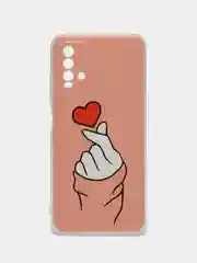 Коралловый силиконовый чехол на Xiaomi Redmi 9T / Редми 9Т прозрачный, с рисунком, защита камеры