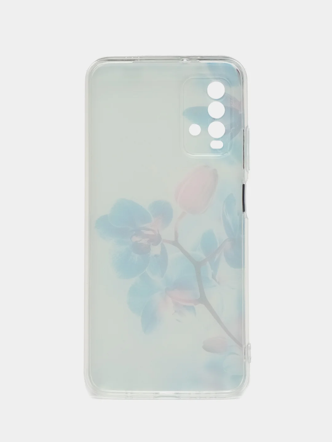 Лазурный силиконовый чехол на Xiaomi Redmi 9T / Редми 9Т прозрачный, с рисунком, защита камеры