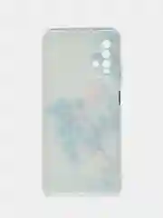 Лазурный силиконовый чехол на Xiaomi Redmi 9T / Редми 9Т прозрачный, с рисунком, защита камеры