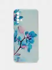 Лазурный силиконовый чехол на Xiaomi Redmi 9T / Редми 9Т прозрачный, с рисунком, защита камеры