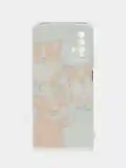 Светло-оранжевый силиконовый чехол на Xiaomi Redmi 9T / Редми 9Т прозрачный, с рисунком, защита камеры
