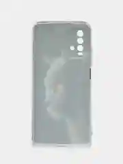 Тёмно-серый силиконовый чехол на Xiaomi Redmi 9T / Редми 9Т прозрачный, с рисунком, защита камеры