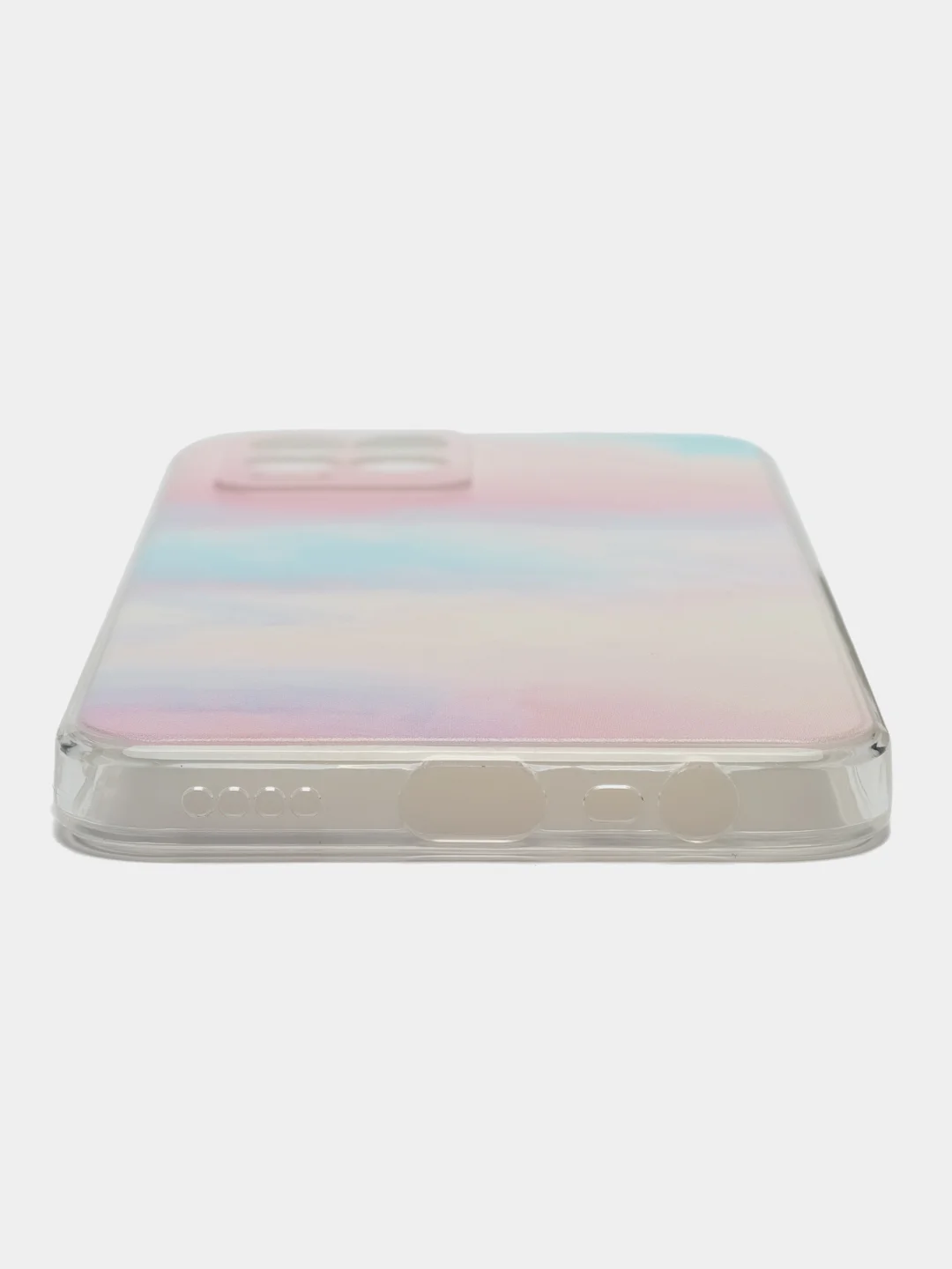 Пудровый чехол на Oppo Realme 8/8 Pro / Реалми 8/8 Про прозрачный, с рисунком, защита камеры