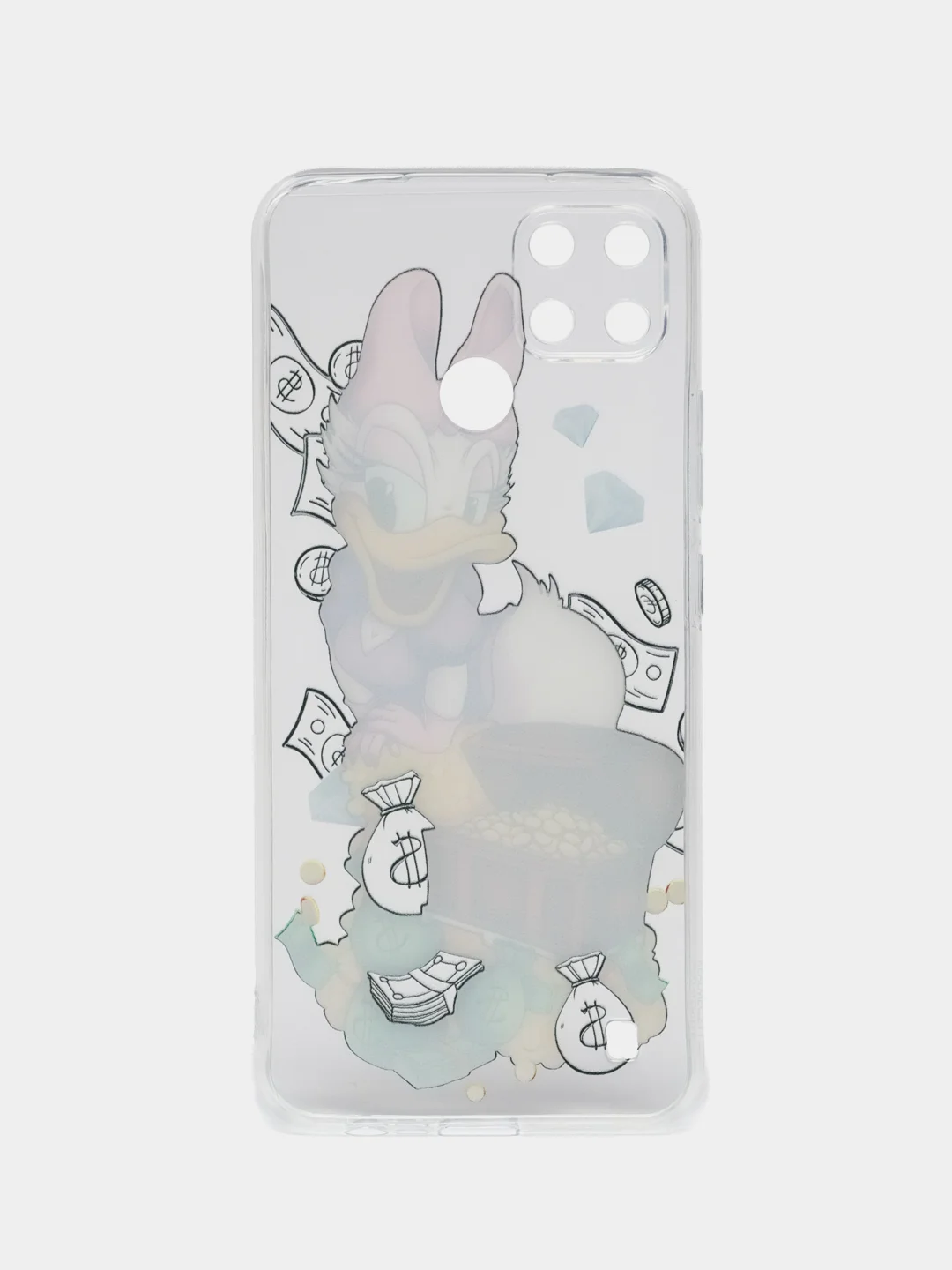 Конфетный чехол на Oppo Realme C21Y/C25Y / Реалми C21Y/C25Y прозрачный, с рисунком, защита камеры