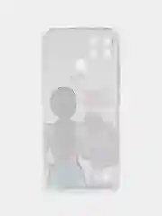 Сиреневый чехол на Oppo Realme C21Y/C25Y / Реалми C21Y/C25Y прозрачный, с рисунком, защита камеры