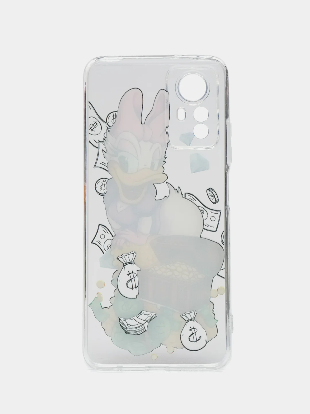Конфетный чехол на Xiaomi Redmi Note 12S / Сяоми Редми Нот 12S прозрачный, с рисунком, защита камеры