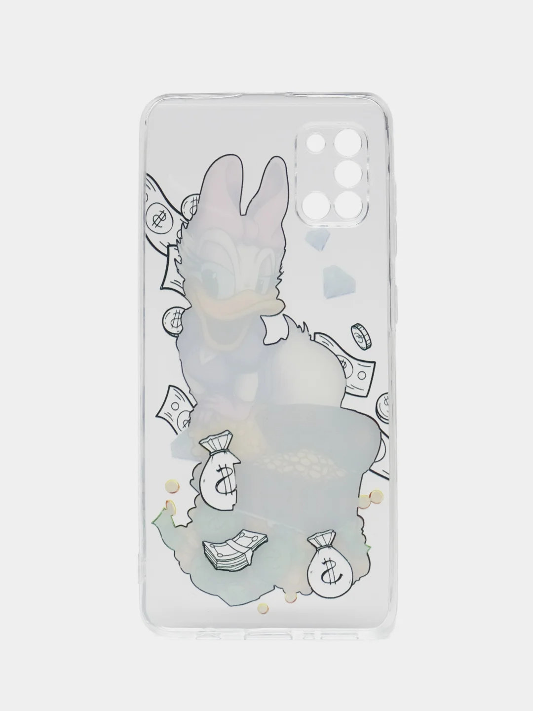 Конфетный чехол на Samsung Galaxy A31 / Самсунг А 31 прозрачный, с рисунком, защита камеры