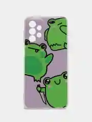Лавандовый чехол на Samsung Galaxy A23 / Самсунг А23 прозрачный, с рисунком, защита камеры
