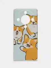 Светло-оранжевый силиконовый чехол на Honor X9A / Хонор X9A прозрачный, с рисунком, защита камеры