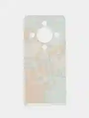 Светло-оранжевый силиконовый чехол на Honor X9A / Хонор X9A прозрачный, с рисунком, защита камеры