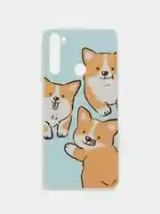 Светло-оранжевый чехол на Xiaomi Redmi Note 8T / Сяоми Редми Нот 8T прозрачный, с рисунком, защита камеры