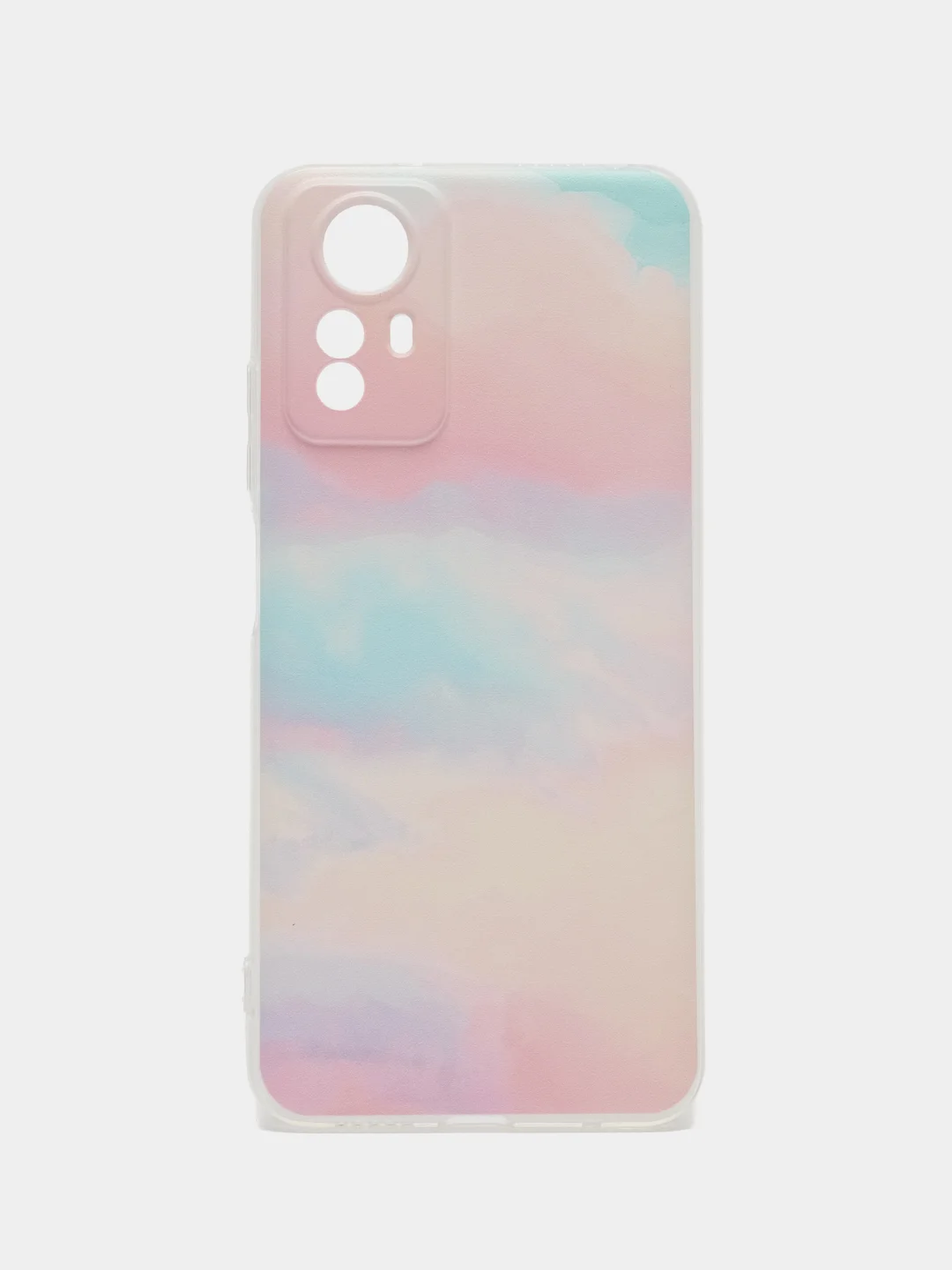 Пудровый чехол на Xiaomi Redmi Note 12S / Сяоми Редми Нот 12S прозрачный, с рисунком, защита камеры
