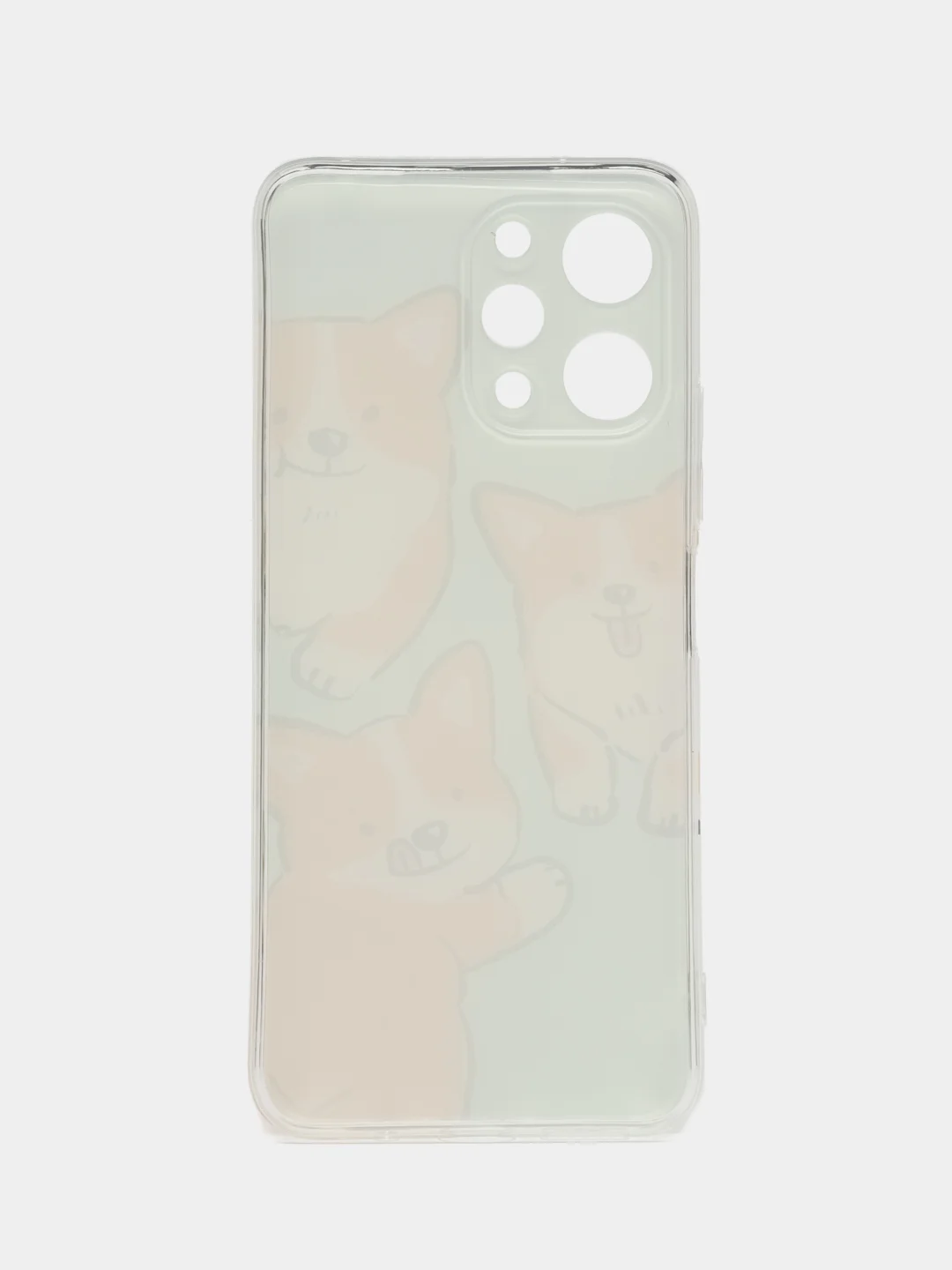 Светло-оранжевый силиконовый чехол на Xiaomi Redmi 12 / Редми 12 прозрачный, с рисунком, защита камеры