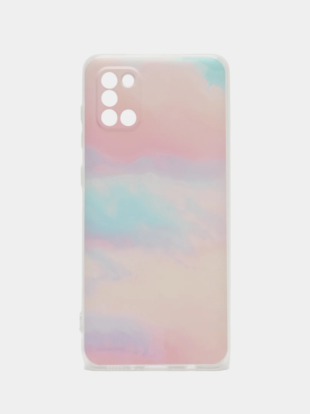 Пудровый чехол на Samsung Galaxy A31 / Самсунг А 31 прозрачный, с рисунком, защита камеры
