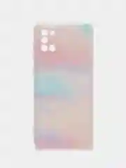 Пудровый чехол на Samsung Galaxy A31 / Самсунг А 31 прозрачный, с рисунком, защита камеры